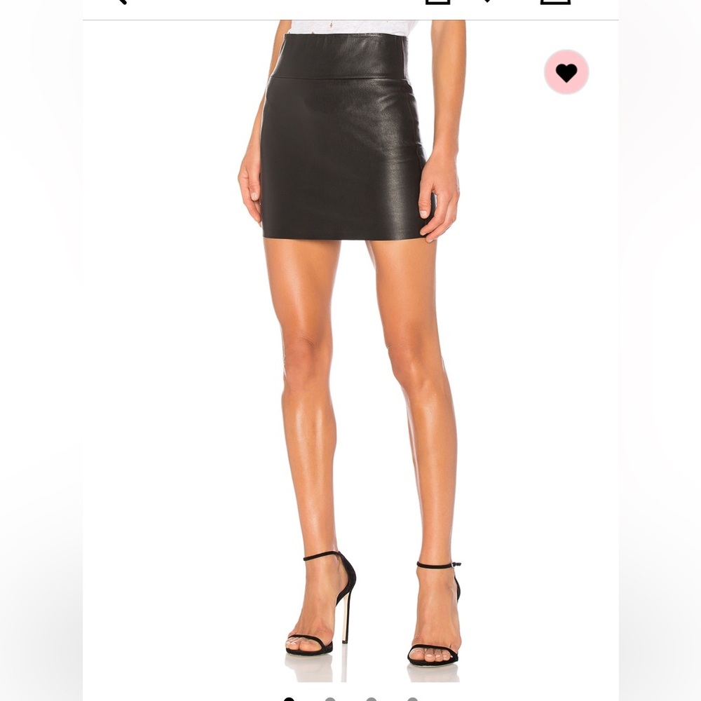 SPRWN Black Leather Stretch Mini Skirt 🖤